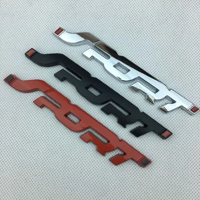 5X для спортивного автомобиля Стикеры Эмблема Хром черный Красный значок