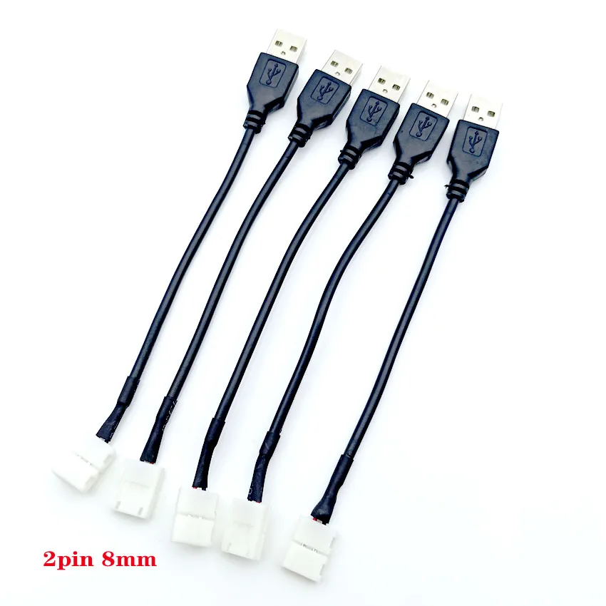 

JCD 2-контактный USB разъем для светодиодной ленты DC5V 5050