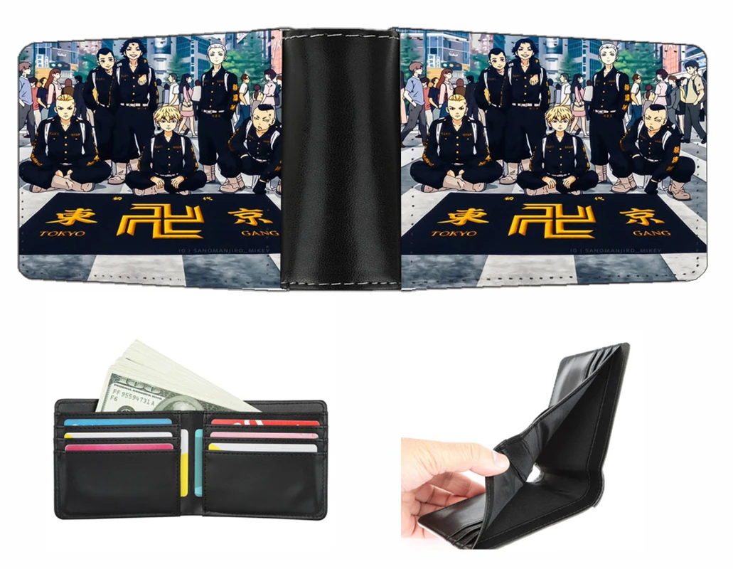 Мужской кошелек с рисунком из аниме Токио Мстители мужской короткий для