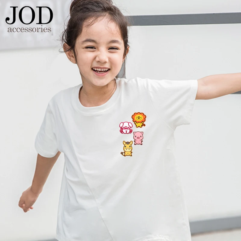 Cartoon Anime Animal Embroidered Patches Stripes for Clothing Iron on Transfers Patch Applique Badge Thermal Stickers Clothes | Дом и сад