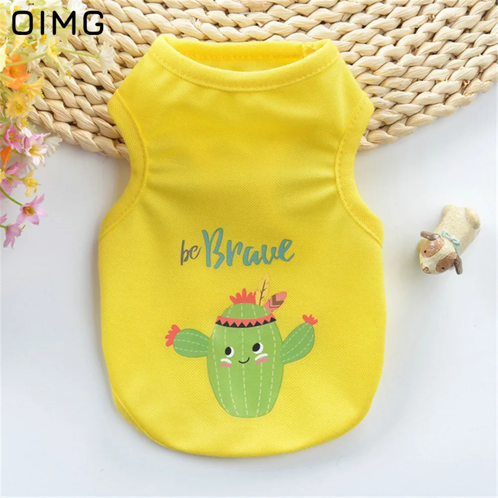 Мультяшная футболка OIMG для маленьких собак одежда милых кошек костюмы домашних