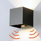 Умный светодиодный настенный светильник с PIR-датчиком, водонепроницаемый, для улицы и помещения, скандинавский алюминиевый регулируемый настенный светильник для спальни, прихожей, крыльца, балкона