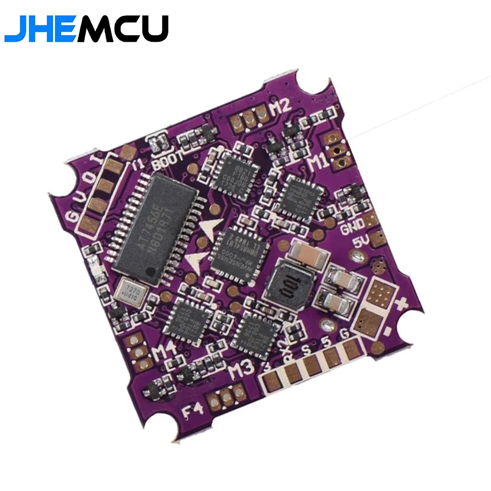 Контроллер полета JHEMCU Play F4 Whoop AIO OSD BEC и встроенный 5A BL_S 1-2S 4 в 1 ESC для