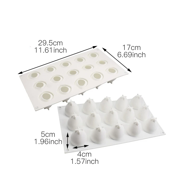 15 полость силиконовые формы для выпечки Форма клубники форма торта Мусса DIY
