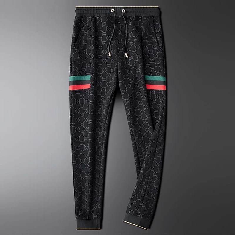 

2020 new European and American casual sports suit men's hooded slim zipper sweater trousers trend two-piece suit