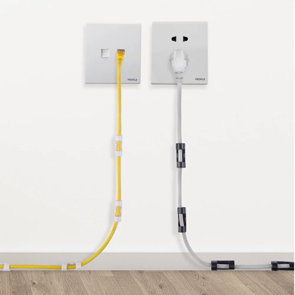 

20pcs Self-adhesive Cable Organizer Clips Cable Management Desktop Workstation Wire Manager Cord Holder Charging Data Line