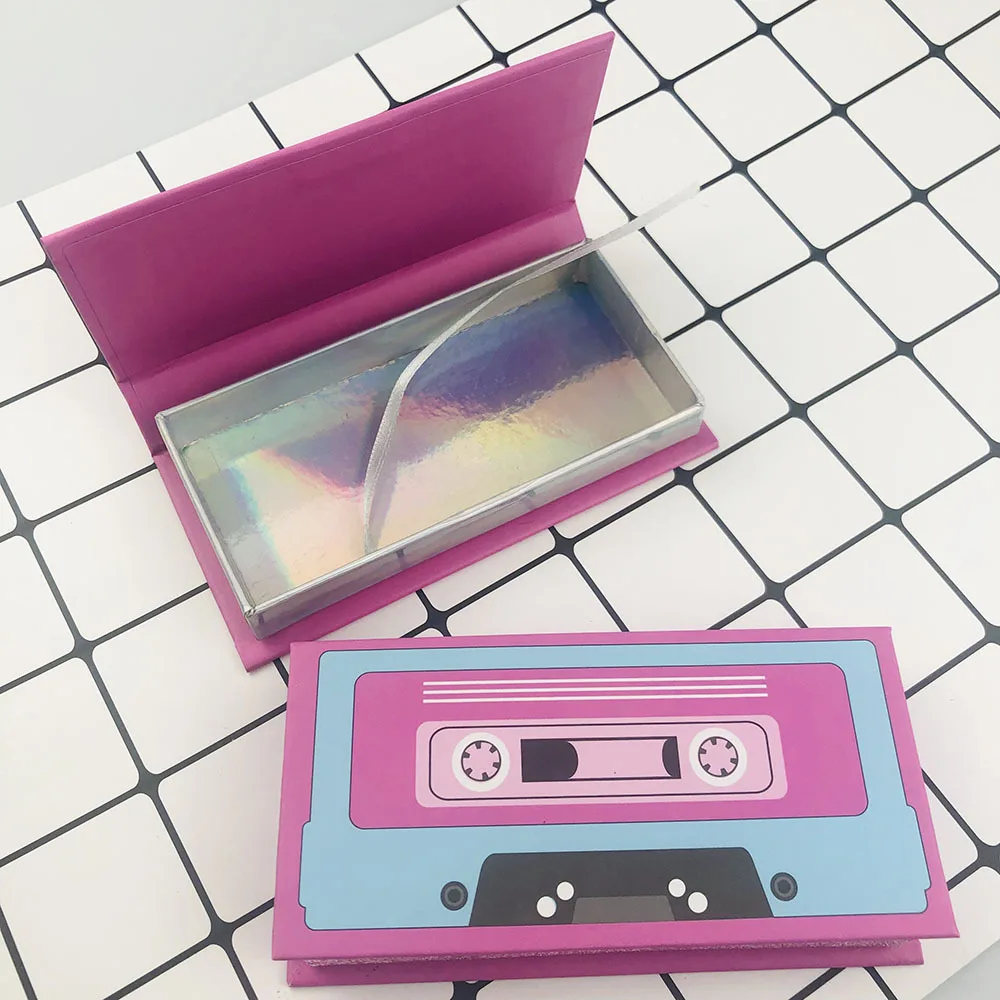 Оптовая продажа упаковка для ресниц из норки чехол с лотком принтом в виде