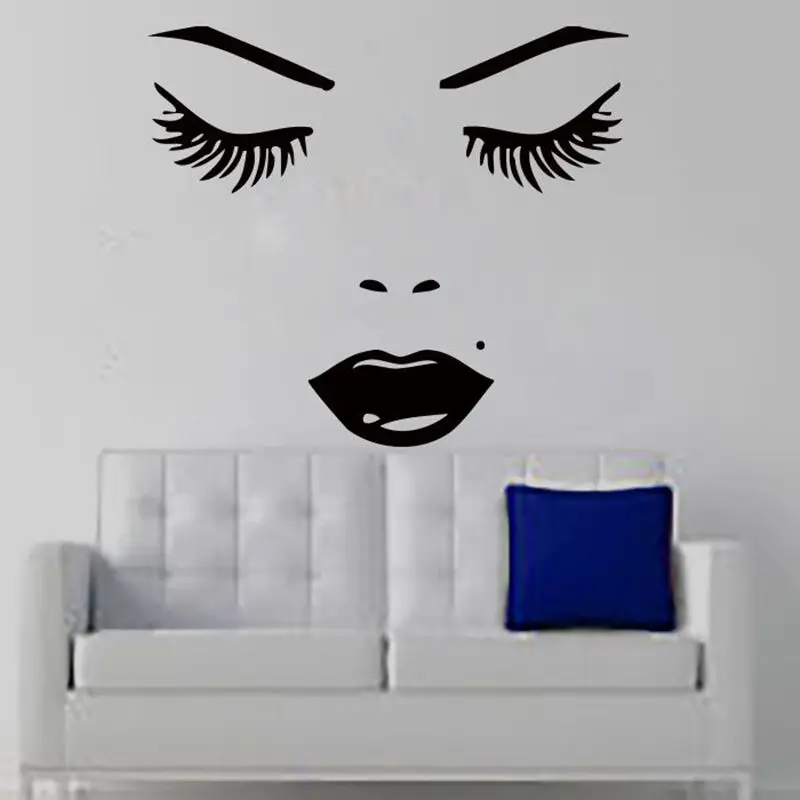 

Salon Sticker Woman Barber Hair Beauty Spa Decal Haircut Posters Vinyl Wall Art Decals Decor Mural Salon Sticker