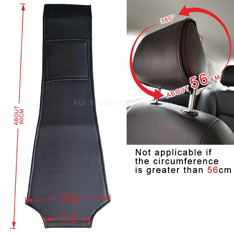 

Car Headrest Cover For Renault Captur Car Head Neck Pillow Rest Cushion Pu Leather Styling Interior Accessories