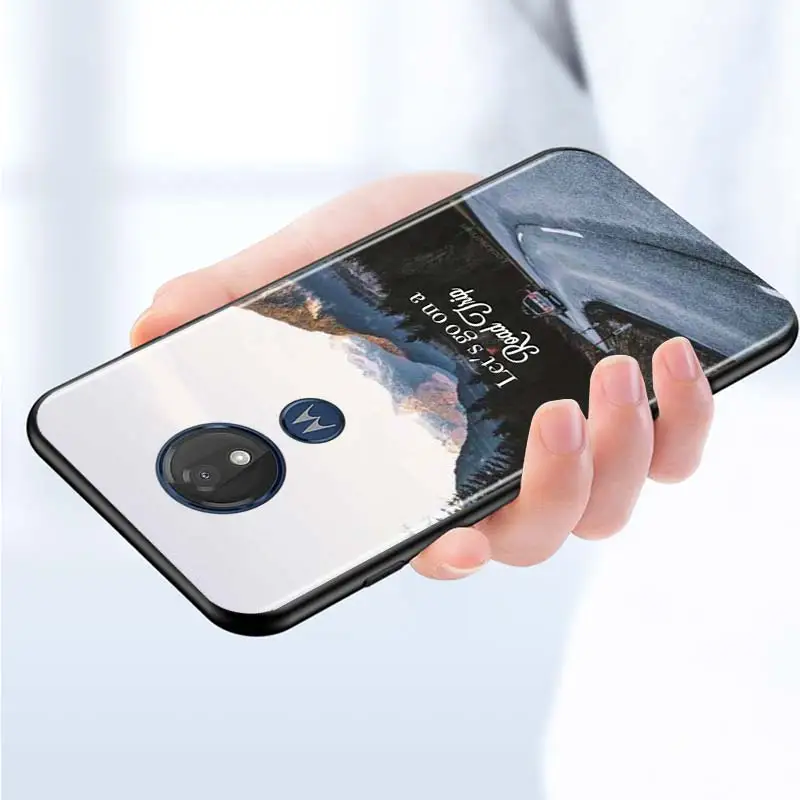 

Travel mountain sea beach for Motorola G9 G8 G E7 E6 One Play Marco Hyper Fusion Stylus Power Edge Plus Black Phone Case