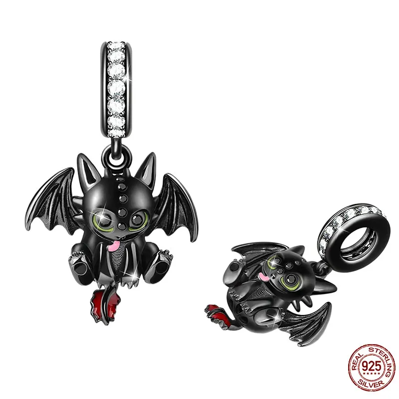 

New Arrival 925 Sterling Silver Pendant Little Flying Cat Charme Joyas Bead Fit Original Pandora Charm Bracelet Fine Jewelry