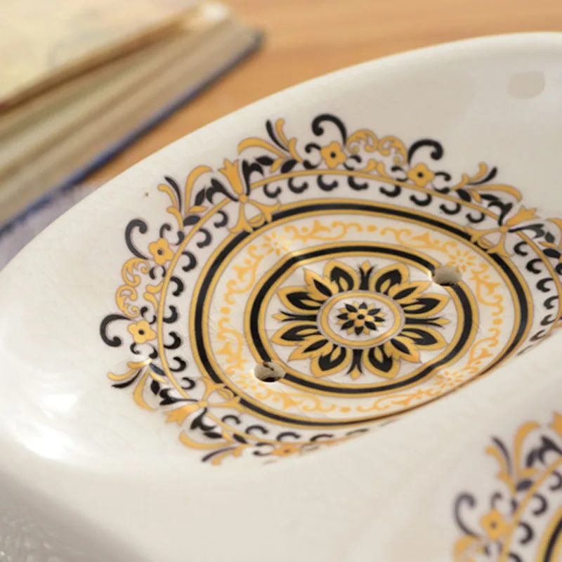 Креативный керамический держатель GOALONE для мыла с отверстиями слива ручной