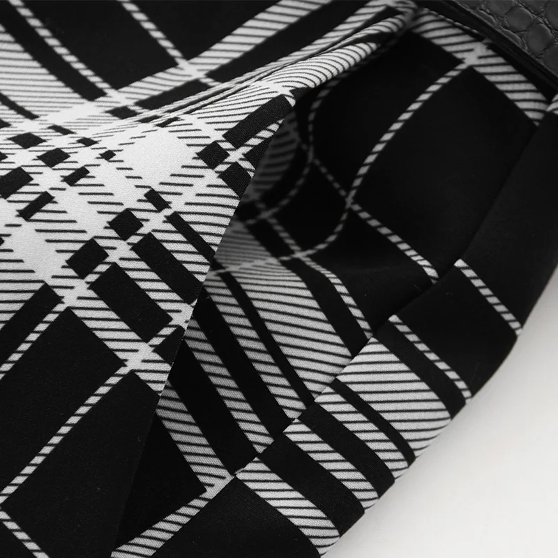 

DEAT 2021 New Spring And Summer Fashion Casual High Waist Belt Wide Leg Loose Plaid Straight Pants Women SL301