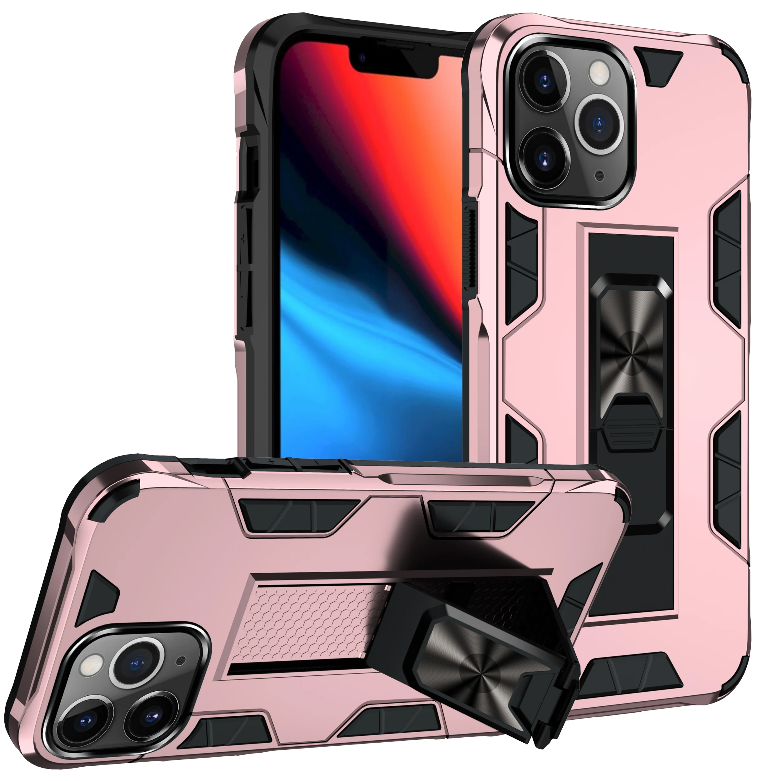 

Luxury Armor Magnetic Metal Ring Case For iPhone 11 12 13 PRO MAX XS XR X 6 7 8 PLUS 6 7 8G SE2020 Stand Holder Coque Capa