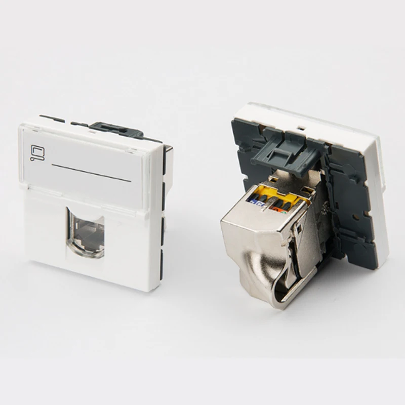 10 шт. поворотный Экранированный модуль Legrand style CAT6A RJ45 FTP keystone французский 76576 |