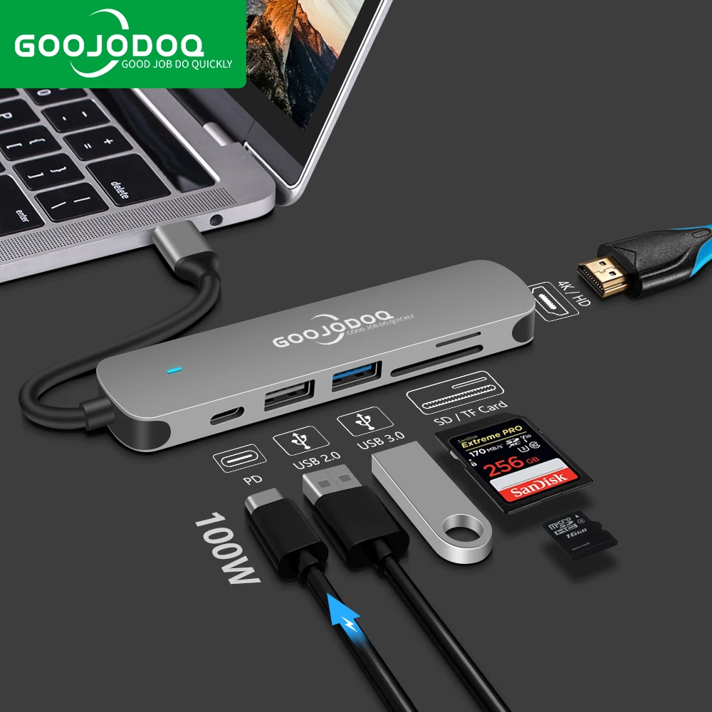USB C концентратор для iPad MacBook Air Pro адаптер донгл 100 Вт доставка питания к HDMI 3 0