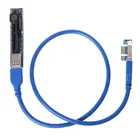 Добавить на карту PCI Express USB 3,0 конвертер адаптер кабель PCIE Riser Card USB 3,0 PCI-E SATA PCI E Riser PCI Express X1 до X4 слот