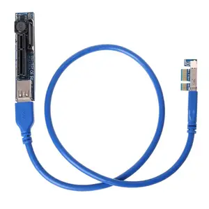 Добавить на карту PCI Express USB 3,0 конвертер адаптер кабель PCIE Riser Card USB 3,0 PCI-E SATA PCI E Riser PCI Express X1 до X4 слот