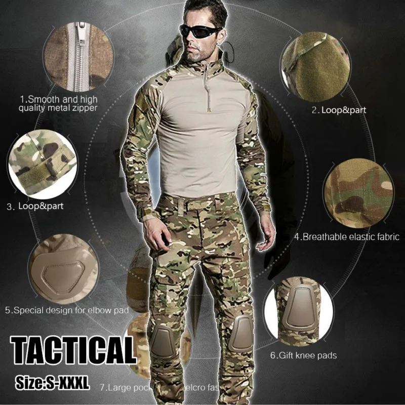 CS War игра тактическая рубашка + брюки карго куртка в стиле милитари с длинными