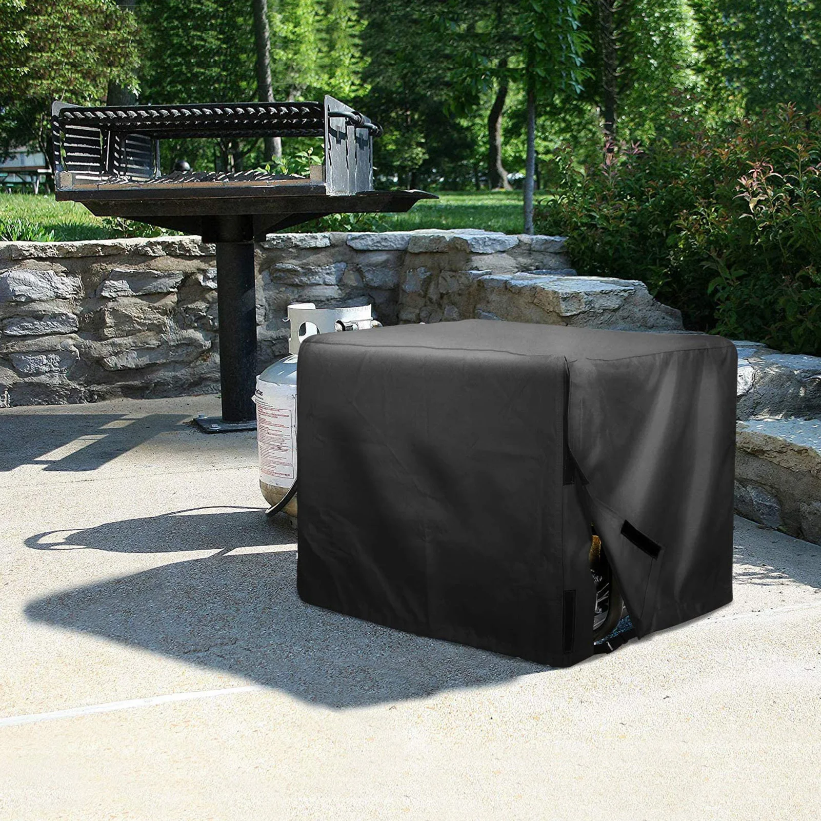 

Black Generator Cover Windproof Protective Cover Canopy Shelter Waterproof Oxford Cloth All-Purpose Covers Accessories