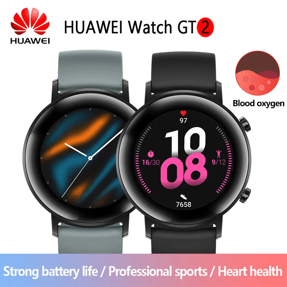 Смарт часы Huawei GT 2 трекер кислорода в крови spo2 Bluetooth умные 5 1 телефонные звонки