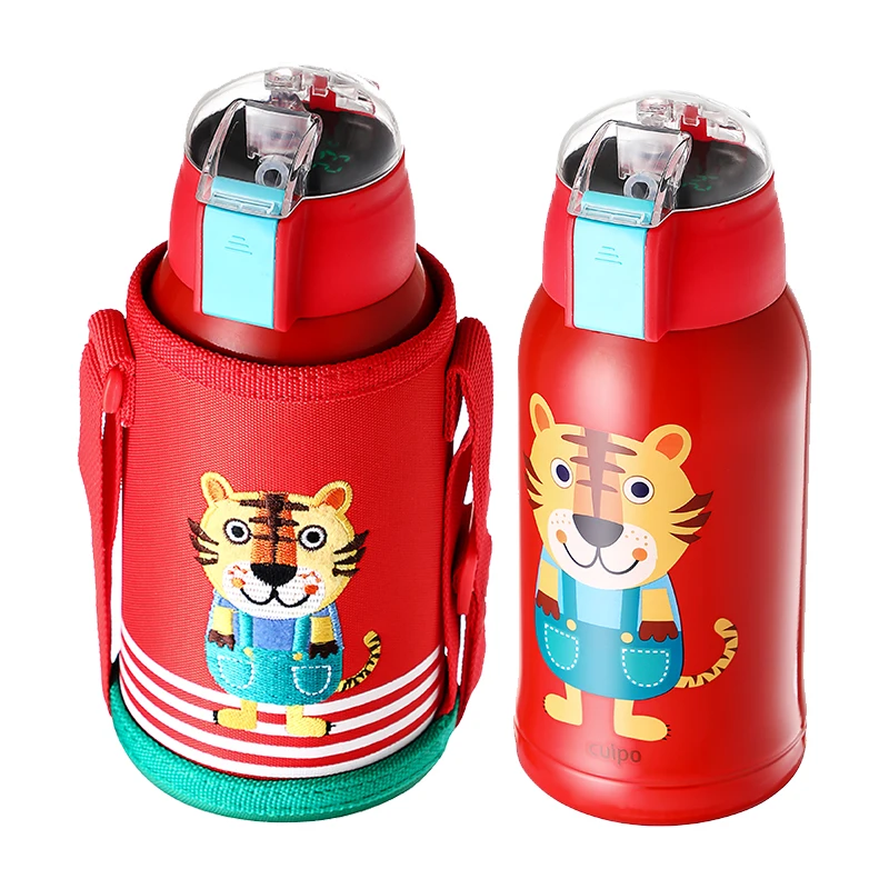 

Childrens Kids Thermos CupS With Straw Portable Kindergarten Thermocup Students Water Drinking Bottle Outdoor Baby Water Cup