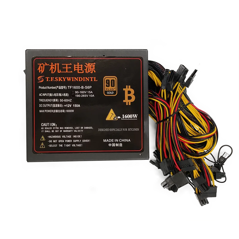 Preise 20 + 4 Pin Stille Noise Reduktion Miner/PC GPU ATX 1600W Netzteil Gold Entwickelt Für UNS Spannung 110V 220V 1600w Bergbau ETH