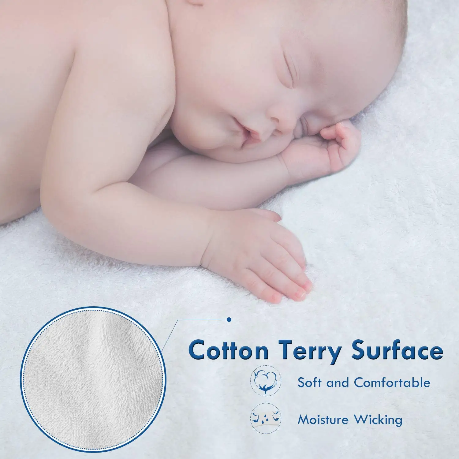 Однотонная махровая ткань водонепроницаемый чехол для кровати нескользящий