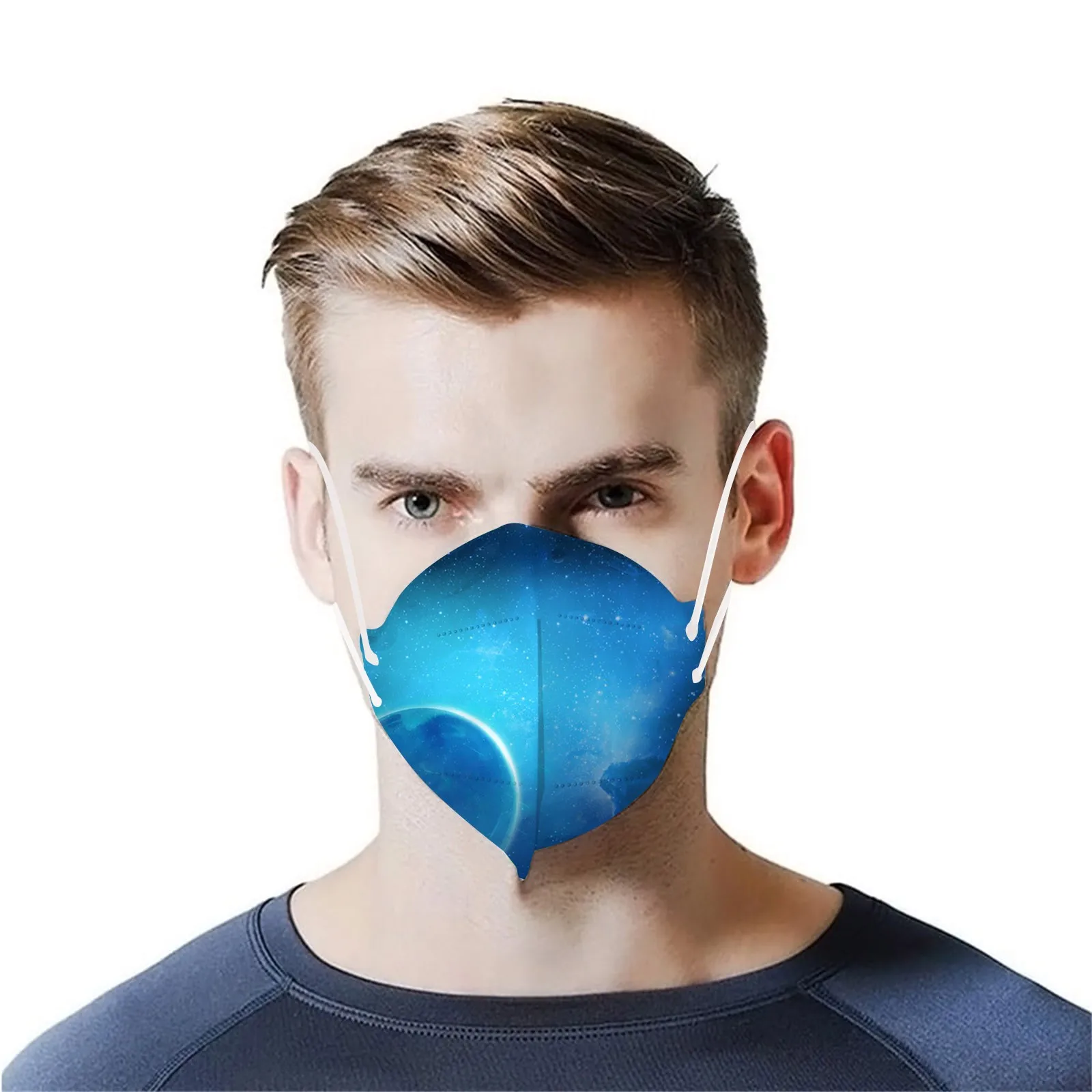 

50PC Fashion Print Face Masks For Men Anti-dust PM2.5 Adult reusable mouth masks adjustable 5-layers mouth mask no decoration