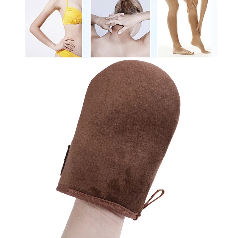 

High Quality Brown Reusable Body Self Fake Tan Applicator Tanning Gloves Cream Lotion Mousse Glove Self Tanner