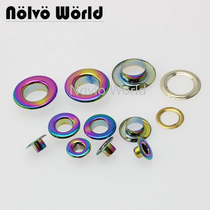 Nolvo World 20 100 шт. 6 размеров 4 5 8 10 12 мм Радужный медный материал легкий вес крепление