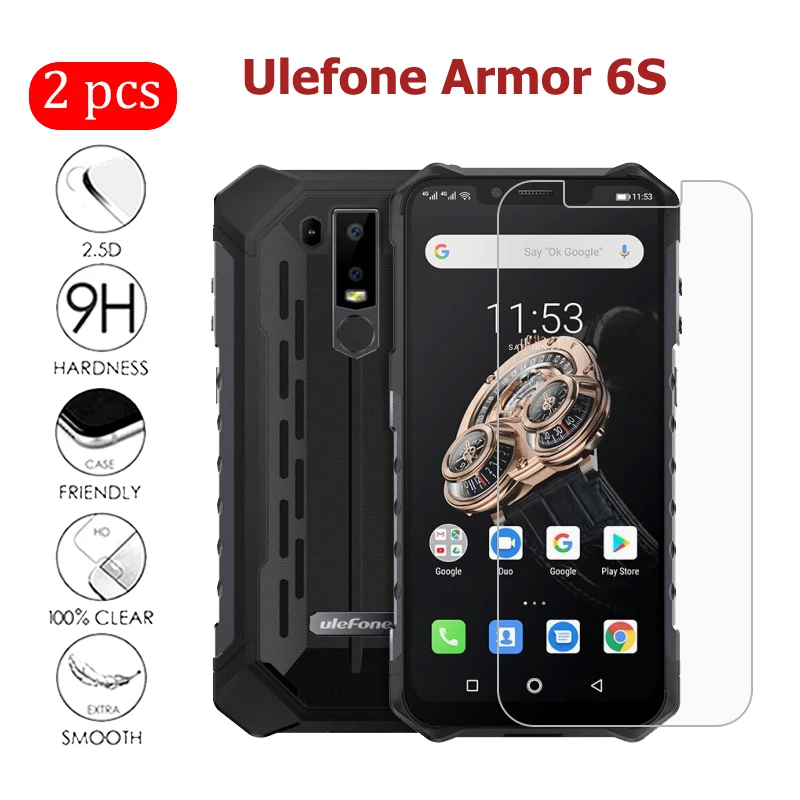 2 1 шт. для Ulefone Power 6 S Стекло телефон Экран протектор Защитная Предотвращающая