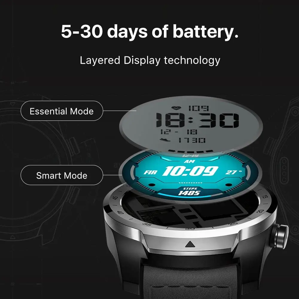 Смарт-часы TicWatch Pro 512M (восстановленные) с поддержкой iOS и Android | Электроника