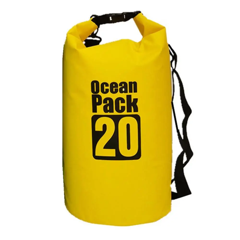 yellow 20L Многофункциональный Водонепроницаемый сухой мешок водостойкий плавательный мешок для хранения пакет мешок рафтинг Каякинг Кемпинг плавающий парусный спорт - Цвет: yellow 20L