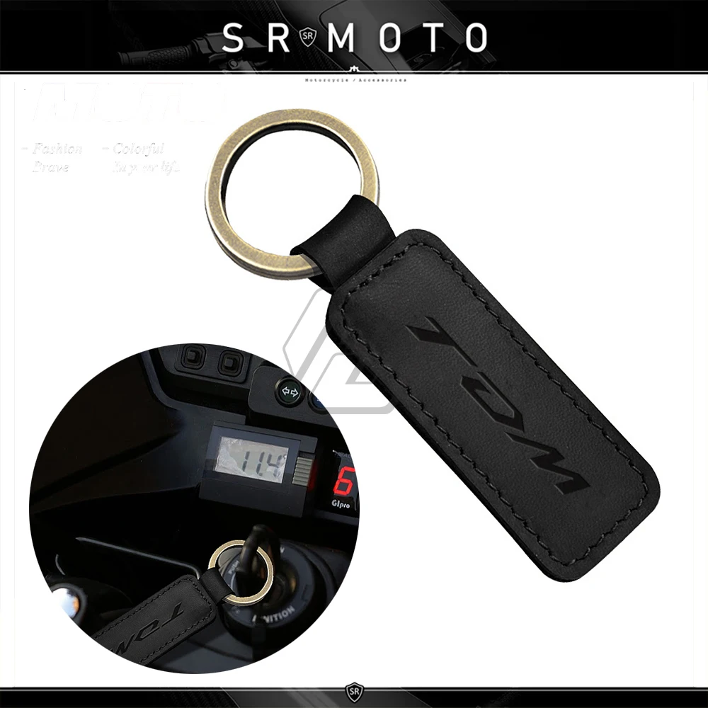 

Motorcycle Cowhide Keychain Key Ring Case for Yamaha TDM 850 900 Motorbike
