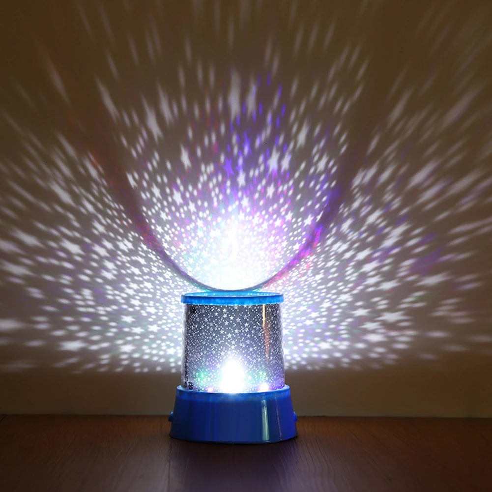 Romantic LED Night Light Projector Novelty Luminaria Moon Starry Star Sky Projection Lamp USB Table For Home Decor | Лампы и освещение
