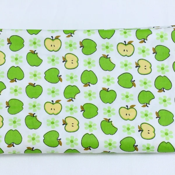50x40cm green Детская Хлопковая Лоскутная Ткань с принтом яблока, хлопковая саржевая ткань, шитье "сделай сам", материал для детей и малышей - Цвет: 50x40cm green