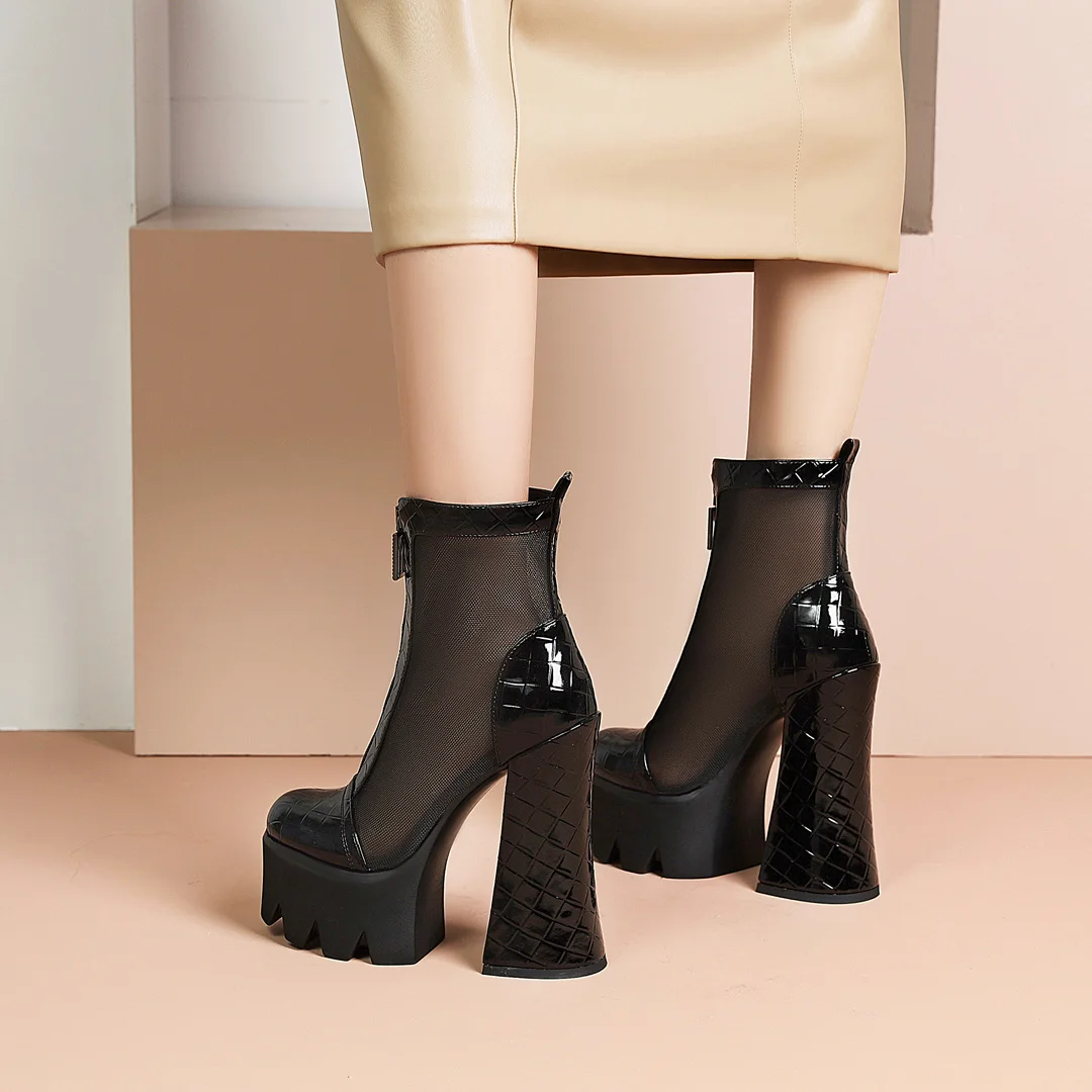 

Platform Shoes Boots High Heels Heel Women Luxury Black for Fashion Platforms Up Ankle for Lolita Designer 2021 New Sexy Heelys