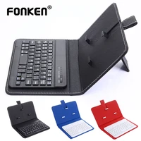 fonken wireless bluetooth keyboard for iphone huawei xiaomi tablet mini keyboard mobile phone gaming keyboard pu case support
