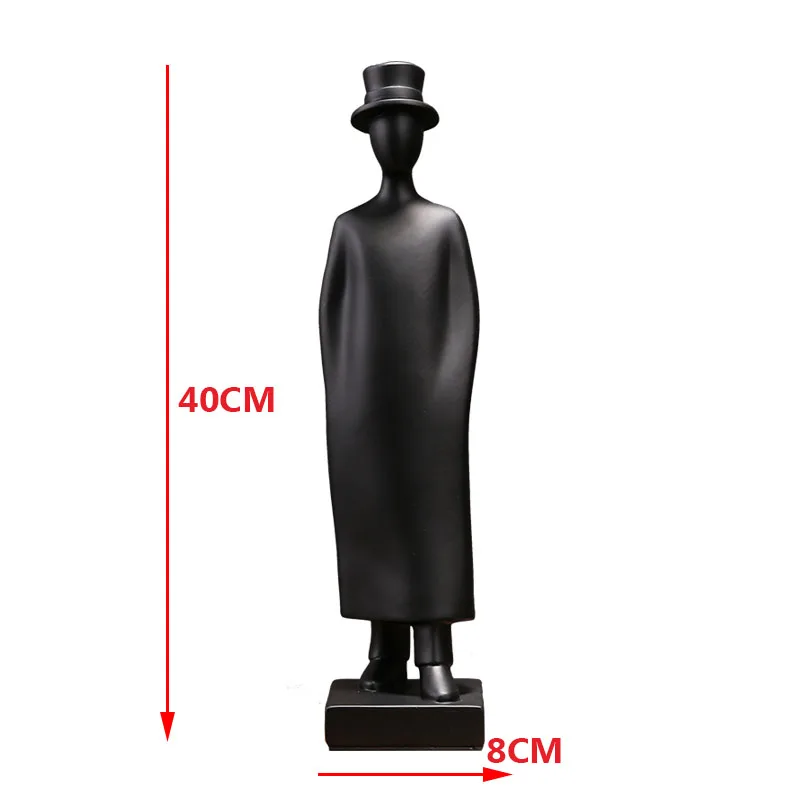 

Modern Desk Resin Man Character Statue Ornaments Decoration Crafts Hotel Home Livingroom Figurines Office Retro Sculpture Art