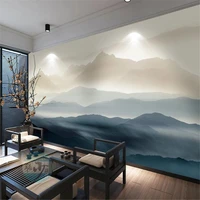 milofi wallpaper mural new chinese zen ink landscape painting modern simple and elegant tv sofa bedside background wall