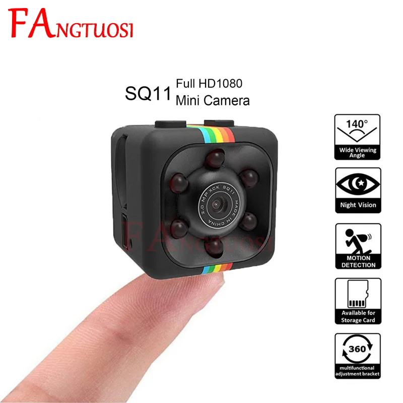 FANGTUOSI HD 1080P Мини камера SQ11 записывающие микрокамеры Спорт DV инфракрасная камера ночного видения автомобиля DV цифровой видеорегистратор