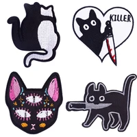 fabric embroidered cat cartoon patch cap clothes stickers bag sew iron on applique diy apparel sewing clothing accessories