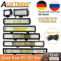 auxtings 45791215172023inch 12v 24v led light bar offroad led bar 9d quad rows led work light 4x4 car light 60w570w