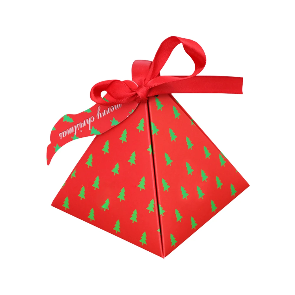 30 шт./лот бумажный подарочный пакет переноска для рождественской елки конфет