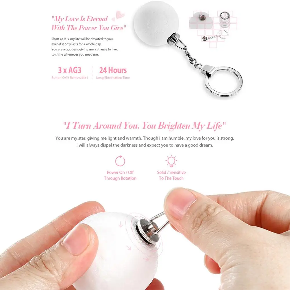 Портативная 3D печать лусветильник брелок светодиодный ночной фара для рюкзака