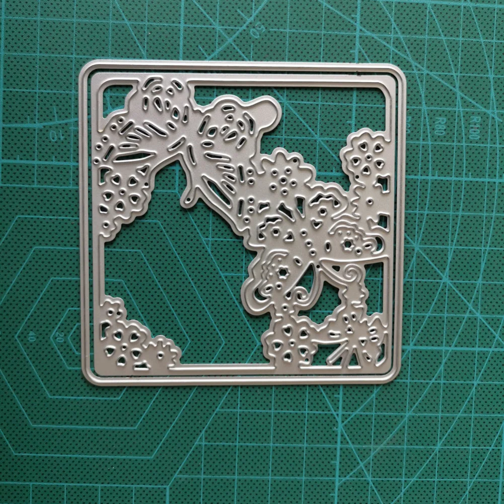 Квадратная рамка-бабочка металлические Вырубные штампы скрапбукинг стальные