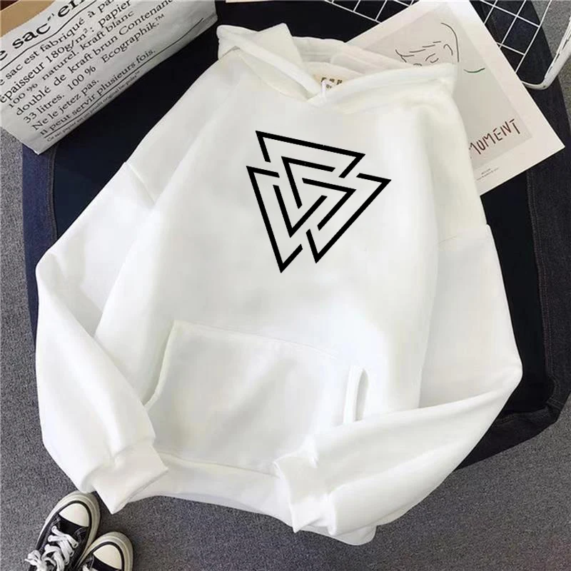 

2021 Fashion Unisex Daily Hoodies Succinct Line&Geometric Pattern Streetwear Philosophical POP Clothing Pockets Pullovers