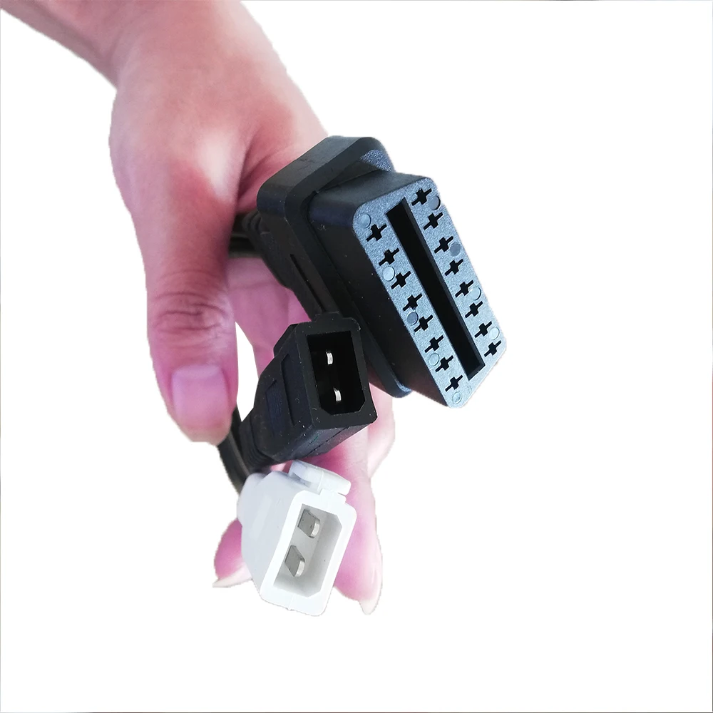 5 шт./лот OBD II OBD2 кабель 2X2 pin к OBD2 16 pin соединительный кабель диагностический кабель для автомобиля Audi