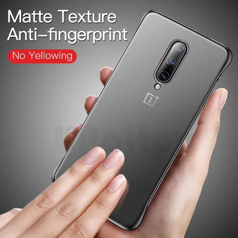 Бескаркасный прозрачный чехол UPaitou для Oneplus 1 + 7 Pro 6 6T Матовый Жесткий Чехол 7Pro с
